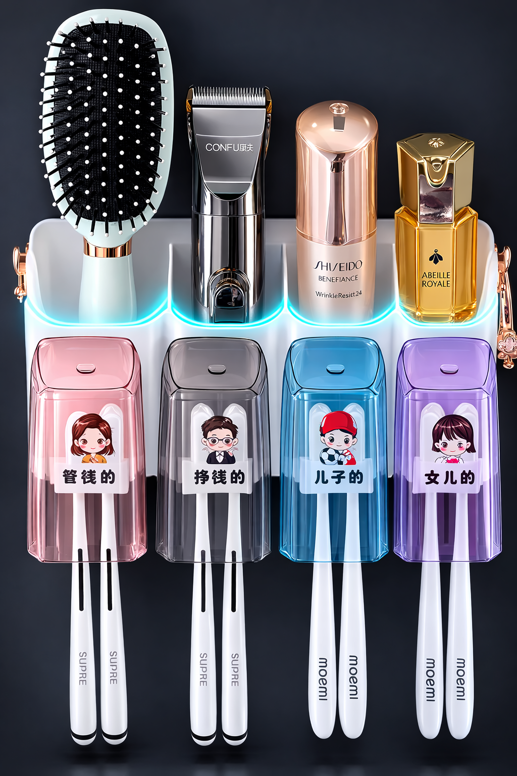 Wall Mounted Toothbrush Holder