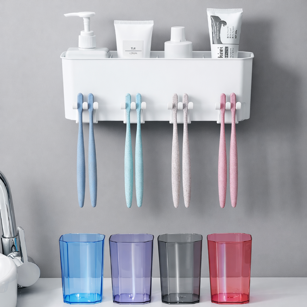 Wall Mounted Toothbrush Holder